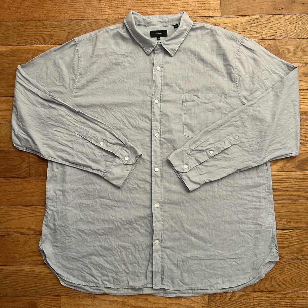 Vince 100% Linen Classic Fit Button Up Shirt 2XL
